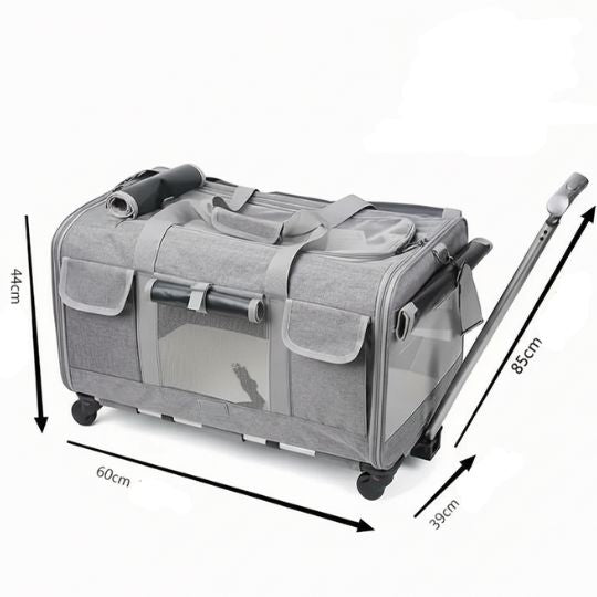 Dimensions sac de transport chat 60x39x44cm avec roues