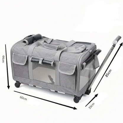 Dimensions sac de transport chat 60x39x44cm avec roues