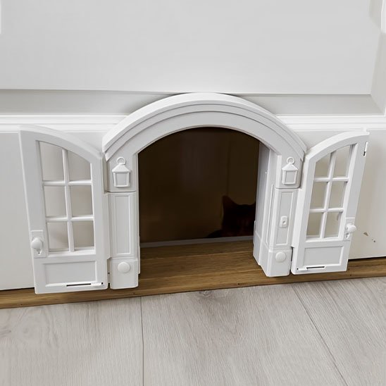  "Chatière chat 4 positions avec verrouillage"