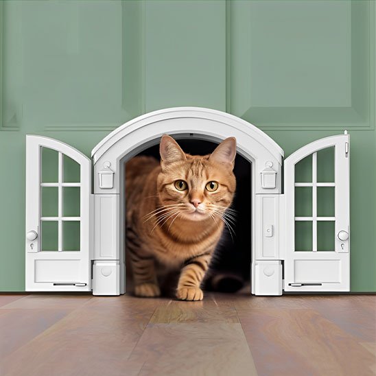 "Chatière premium Minou Loft pour chat"