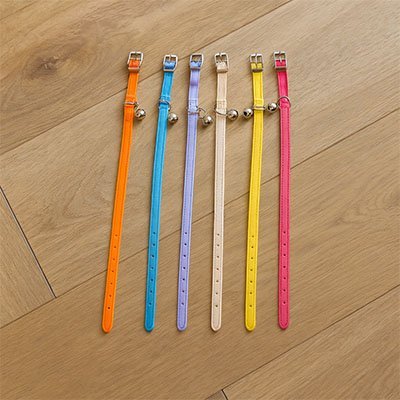 Collier chat anti étranglement 6 couleurs avec clochette