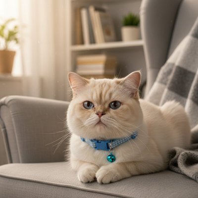 Collier chat bleu pailleté avec clochette - Chat blanc portant un collier réglable élégant