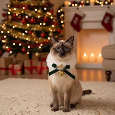 collier chat Noël, bandana chat, accessoire chat Noël, cadeau chat Noël, grelot chat