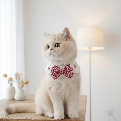 Collier Chat nœud papillon rouge 