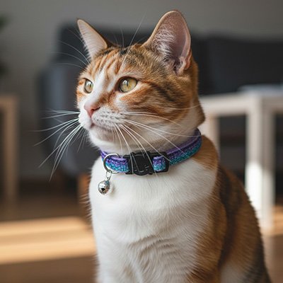  "Collier chat Minou loft porté - vue d'ensemble du style et du confort"