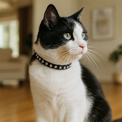  Collier pour chat réglable avec système de sécurité.
