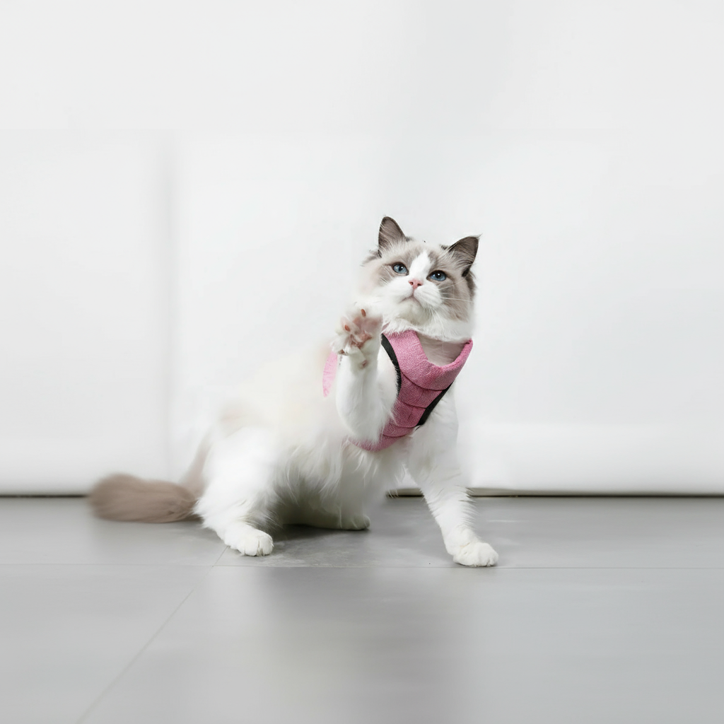 Harnais chat-Minou-loft agréable à porter est confortable.