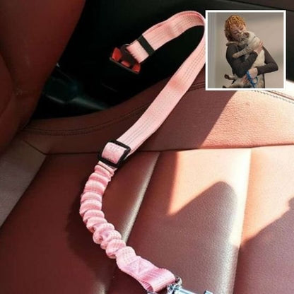  Laisse pour chat rose avec section élastique anti-traction et mousqueton de sécurité