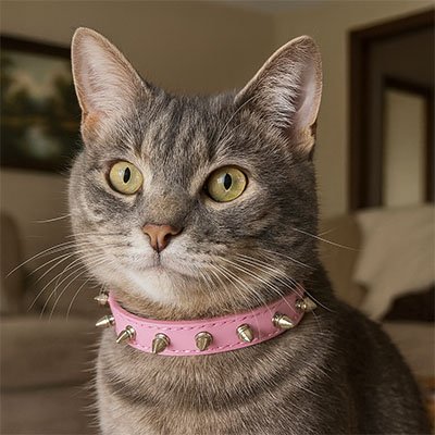 Détail du collier chat Elegance Féline, vue rapprochée du fermoir et des finitions