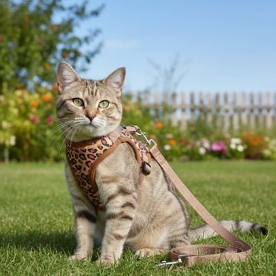 Harnais chat Minou loft avec laisse – système de fermeture sécurisé et confortable