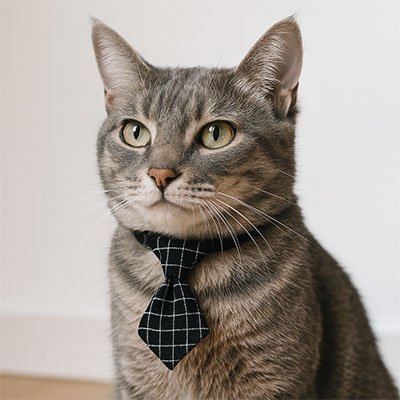 Chat portant un collier ajustable confortable et stylé