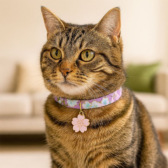 Détail collier chat Minou loft - Système de sécurité anti-étranglement pour félin. 