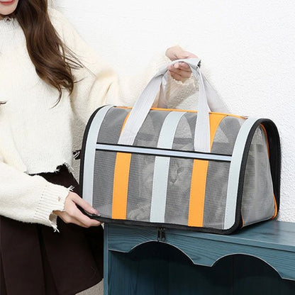 Sac de transport chat ventilé - Ouvertures respirantes pour voyage confortable