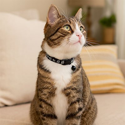 Collier chaton Minou loft-Vue du système de fermeture ajustable
