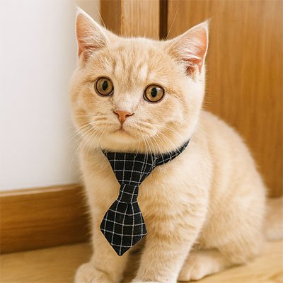 Vue rapprochée de la boucle et des finitions du collier pour chat