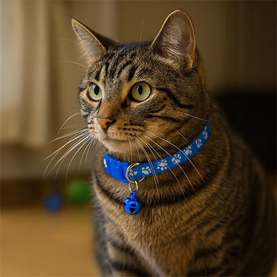 Collier pour chaton avec clochette anti-fugue-Vue de côté