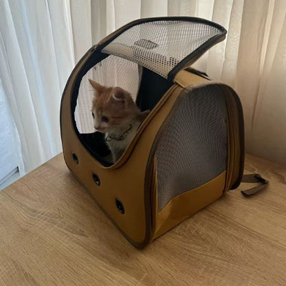 Sac transport chat confortable avec fenêtres respirantes
