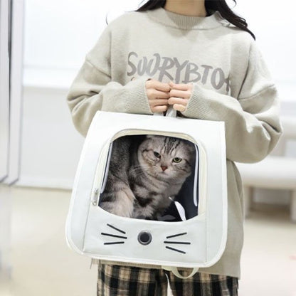 Transporteur sac à dos pour chat - Détail ventilation et confort" Image
