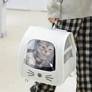 Sac à dos chat premium avec fenêtre panoramique - Vue de face