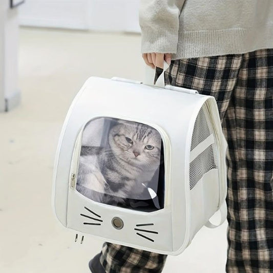 Sac à dos chat premium avec fenêtre panoramique - Vue de face