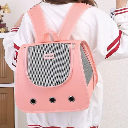Sac à dos chat rose Minou Loft avec ventilation mesh